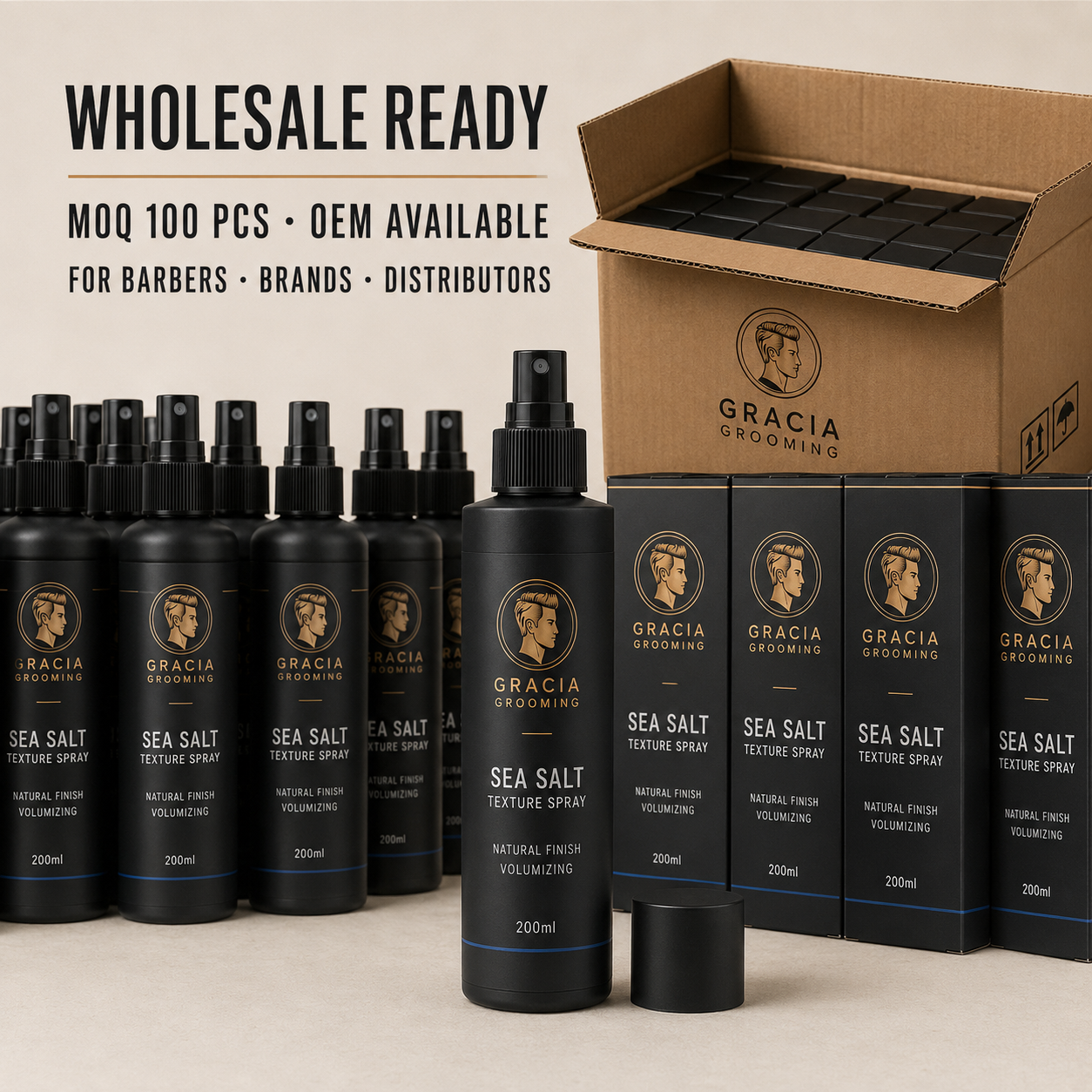 Wholesale Gracia Grooming sea salt spray for brands and barbershops