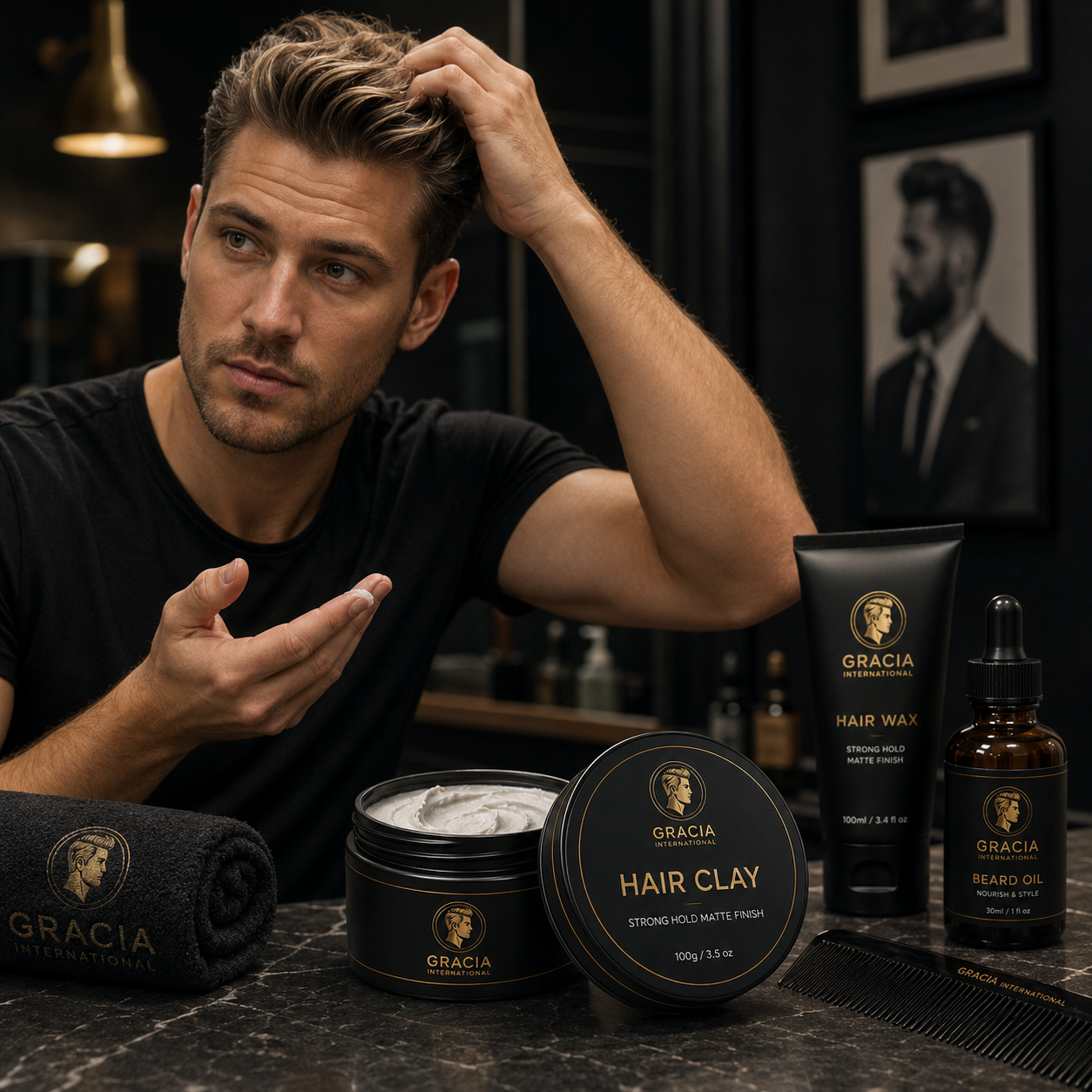 Gracia Grooming Strong Hold Matte Hair Clay / Hair Mud - Wholesale & Bulk