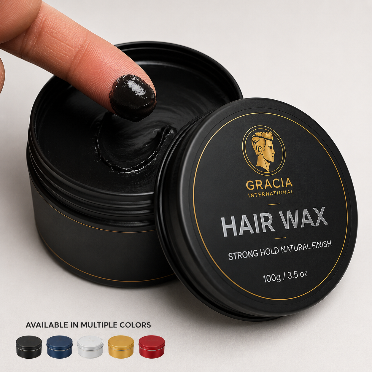 Gracia Grooming Strong Hold Hair Wax | Water-Based Natural Shine Hair Wax | OEM Private Label Manufacturer