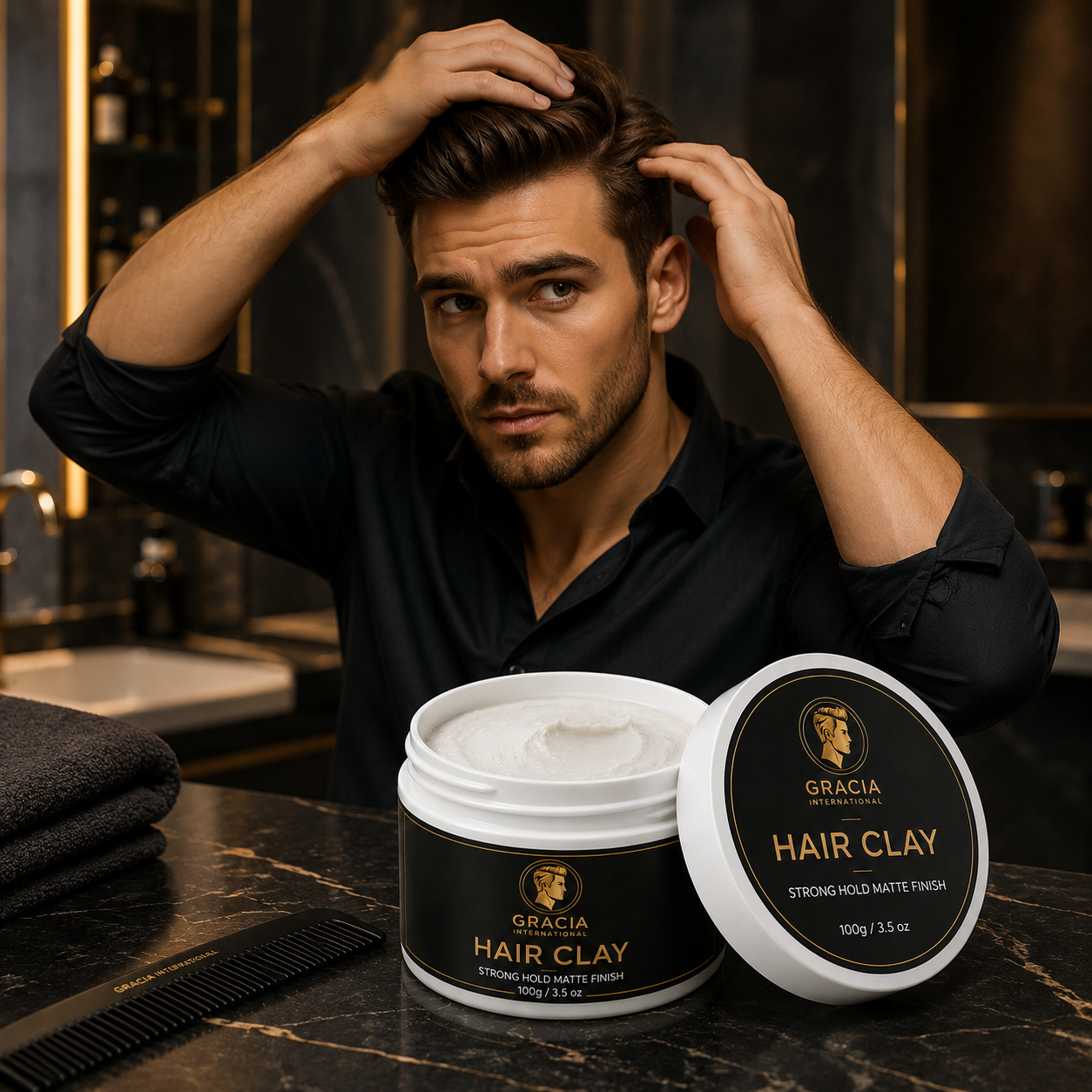 Gracia Grooming Hair Clay 100g｜Strong Hold Matte Finish